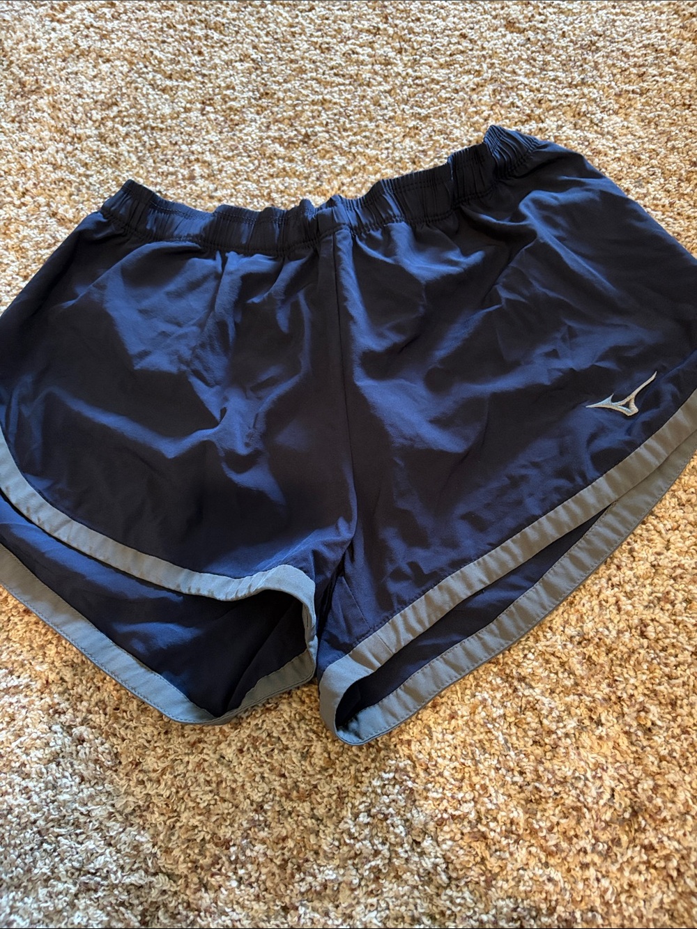 Mizuno Navy and Gray Women's Athletic Running Shorts